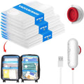Vacuum Storage Bags with Portable Electric Pump, 9-Pack Vacuum Bags for Clothes Travel, Reusable, Suitable for Clothing Storage, Travel, Luggage and Suitcase Storage