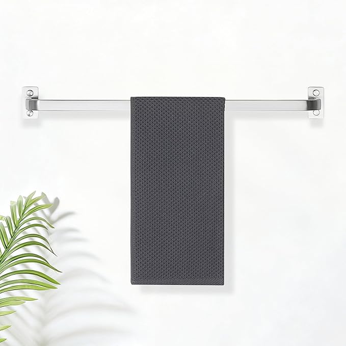 Brushed Towel Rail Wall Mounted, 55CM Hand Towel Holder, SUS304 Stainless Steel Single Towel Bar for Bathroom Kitchen, Drawing Room,Toilet Home