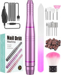 Electric Nail File, Nail Drill for Acrylic Nails Gel, Electric Nail Drill Professional 20000 RPM, 11 Drill Bits, Adjustable Speed Electric Manicure Pedicure Set for Nail Beginner Women Girl