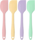 4 Pieces Silicone Spatula, Heat Resistant Rubber Spatulas, Non-Stick Baking Spatula Silicone Kitchen Utensils for Cooking, Baking and Mixing