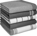 Premium Kitchen Tea Towels Set of 5 – Eco-Friendly 100% Cotton Hotel Quality Kitchen Towels Ultra Absorbent & Lint Free, Quick Drying Dish Cloth, 70 x 50 cm (Grey)
