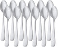Amazon Basics Stainless Steel Coffee Spoon with Round Edge, 13.3 cm, Pack of 12, Silver