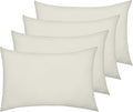 Pillow cases 250 Thread Count Egyptian Cotton I Premium Hotel Quality Pillow Cases 4 Pack I Soft & Breathable Envelope Closure Design Housewife Pillowcases 50x 75 CM, Cream (4)