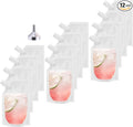 Drink Pouches for Festivals - 12 Pack 500ml Plastic Liquor Juice Pouch Leak Proof Party Cold Beverage Bags with Funnel