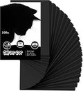 100 Sheets Black Card, A4 120gsm Card Paper Smooth Thick Craft Paper, Perfect for Arts,Crafts and Printing, 21 x 29.7cm