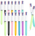 4 Colour Pen,14 Pcs Multicolor Pens,4 in-1 Multicoloured Pen Smooth 1 mm Four-Color Ballpoint Pen for Office Home School Supplies
