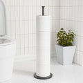 Toilet Roll Holder Free Standing: Black Toilet Paper Storage Holder Stand for 4-6 Spare Rolls - Bathroom Toilet Roll Dispenser