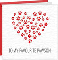 Valentines Card From the Dog Cute Funny Valentine's Day Card For Doggy Dad Doggy Mum Parents On Thick Hammered Card With Red Envelope