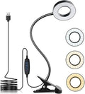 USB LED Desk Lamp Clip On Light, 3 Light Mode 10 Dimmable Brightness Eye Caring Book Adjustable for Reading Studying Working Video Conference Lighting (Black)[Energy Class F]