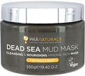 PraNaturals Dead Sea Mud Mask 550g Organic, Natural & Vegan, Cruelty-Free Cosmetic - Mineral-Rich, Hydrates, Detoxifies & Deeply Cleanses Skin Anti-Ageing, Suitable for All Skin Types