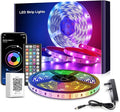 Mexllex LED Strip Lights 5m, RGB Color Changing Led Strip 5m with Remote Control, Music Sync Led Lights for Bedroom Kids Room Ceiling Kitchen Party[Energy Class A]