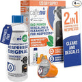 Nespresso Compatible Descaling Kit With Cleaning Capsules. 200ml Descaler Solution & 4 Cleaning Pods. Provides Hotter, Better Tasting Coffee. 4 Months Supply.
