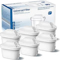 Water Filter Cartridges Compatible with Brita® Marella® Jug Kettle, Water Filter Replacement for Brita® Maxtra+® Plus Maxtra Pro® All-in-1 Reduces Impurities (6, Classic)