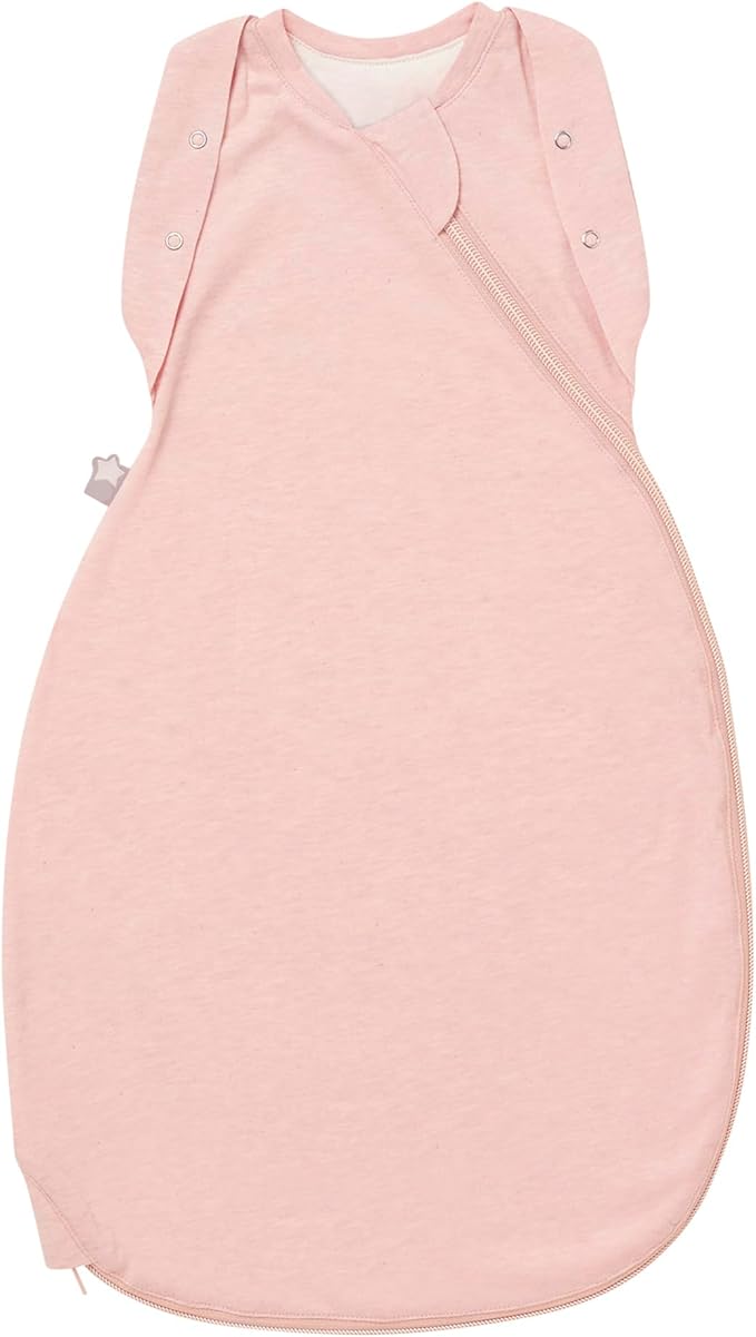 Tommee Tippee Swaddle Bag for Newborns, 0-3m, 2.5 TOG for 16-20°C, Blush Sleeping Bag, Soft Cotton-Rich Fabric, Healthy Hip Development Design, Bottom to Top Zip