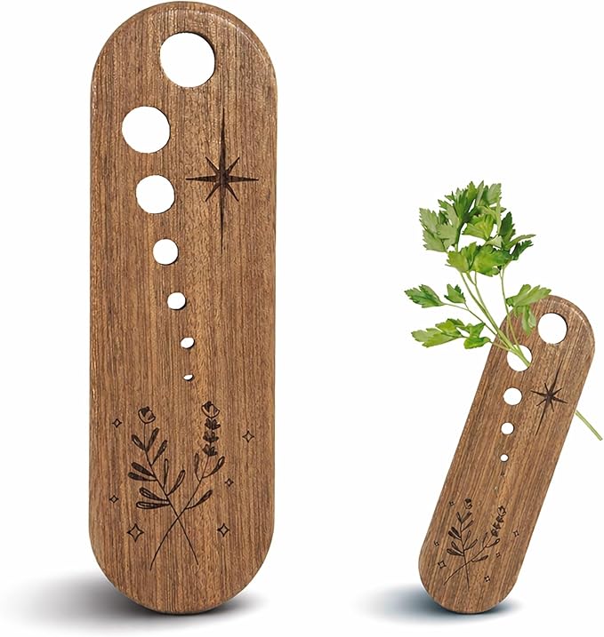 Wooden Herb Stripper Tool Vegetable Leaf Separator Pottery Herb Peeler Tool Supplies Fun Kitchen Gadgets Exquisite Herb Stripper Bowl for Home Use Gift for Herbalist Chefs