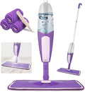Spray Mops for Cleaning Floors - Microfibre Floor Mop with 3PCS Washable Pads 550ML Refillable Bottle Kitchen Dust Dry Wet Mop for Cleaning Hardwood Laminate Wood Ceramic Tiles