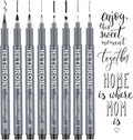 Hethrone Calligraphy Pens, Hand Lettering Pens and Black Calligraphy Set for Beginners Writing, Signature, Illustration Design and Drawing (8 Size)