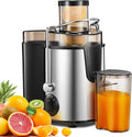 Juicer Machines, FOHERE Juicer Whole Fruit and Vegetables with 3-Speed Setting, Upgraded Version Max Power 800W Motor Quick Juicing, Cleaning Brush and Juicing Recipe Included