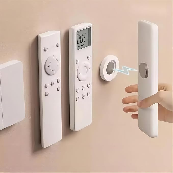 10 Pack No-Drill Magnetic Wall Mount Organizer 1.18” Remote Control Storage Set for TV, Fan, Air Conditioner