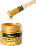VGSEBA Acrylic Paint Metallic, Gold Paint 125ml, Gold Leaf Paints for Art Painting, Handcrafts, Multi-surface, Canvas, Wood, Clay, Metal, Fabric