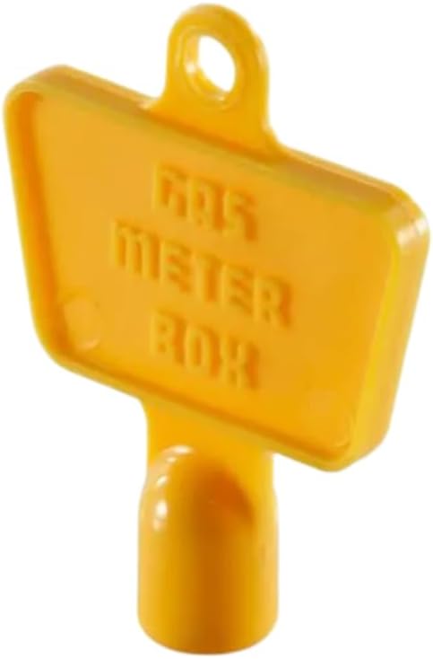 JD Brands Yellow Gas Meter Keys – Pack of 1 Durable Plastic Key for Standard UK Triangle Gas Meter Box Locks – Easy Access for Homeowners, Landlords, and Utility Workers