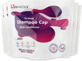 3 pk - Premium Rinse Free Shampoo Cap - Microwaveable with Conditioner & Vitamins, Nourish & Protect, No Water, No Parabens, Latex Free, Alcohol Free with 1 Pack of Limdo Gloves