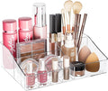 Clear Makeup Organizer, Transparent Cosmetic Organisers for Lipsticks, Jewelry, Nail Care, Skincare Organiser for Vanity, Ideal Desk Organizer for Dresser and Bathroom (Clear)