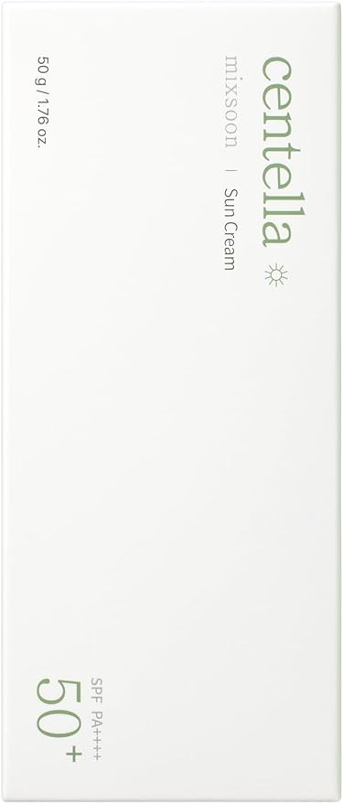 Mixsoon Centella Asiatica Sunscreen SPF 50+ PA++++, UV Protection, Hydrating, Soothing for Sensitive Skin, Lightweight Non-Greasy Formula, Year-Round Comfort (50g)