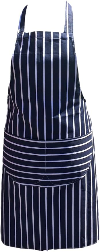 Chefs Apron Professional Quality Butchers Kitchen Cooks Restaurant Bistro BBQ School College Double POCKETS 100% Cotton with Polyester Straps