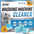 Washing Machine Cleaner Descaler 24 Tablets - ACTIVE Deep Clean Freshener for HE, Front and Top Load Washer, Septic Safe Eco Limescale and Odour Eliminator, Laundry Tub Seal Cleaning- 12 Month Supply