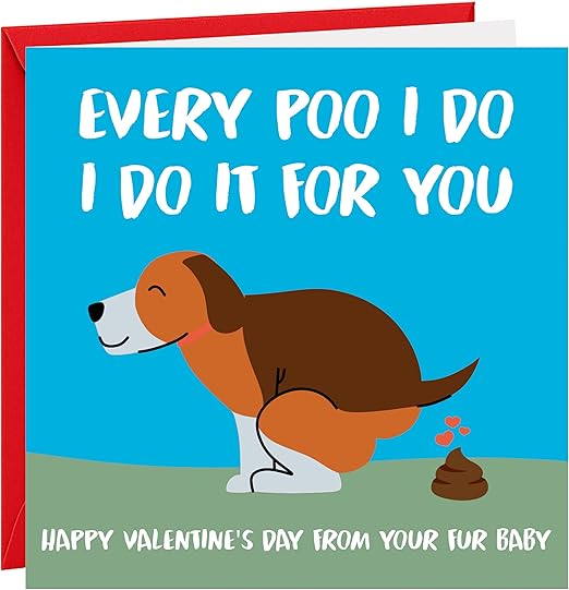 Valentines Day Card From The Dog Funny Valentine's Day Cards For Dog Dad Dog Mum
