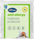 Silentnight Anti Allergy Mattress Protector - Ideal for Allergy and Asthma Sufferers Protecting Against Bacteria and Dust Mites - Bed Cover Pad with Deep Fit Straps, Machine Washable, Double