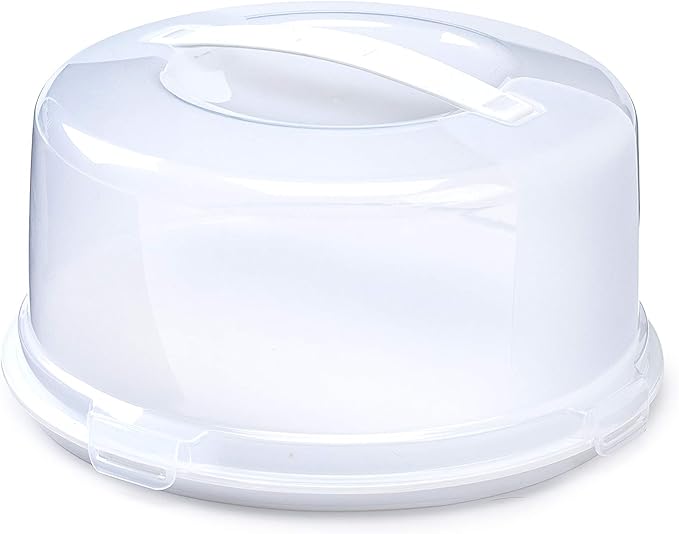 ACCURATE Plastic Cake Box, White (ROUND)