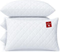 Lakhmaali Pillow Protectors Pack 4 – Standard Size 50x75cm, Premium Quilted Design, Zippered Closure, Breathable 100% Microfiber with Hollow Fiber Filling, Washable Pillow Covers for Home & Hotel Use