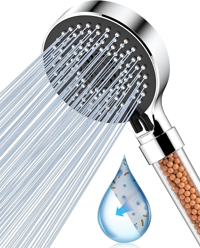 Magichome Shower Head, High Pressure 5 Modes Filter Shower Head, Universal Hard Water Softener Showerhead with Extra Replaceable Accessories
