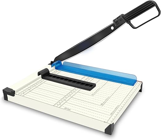 Guillotine Paper Cutter A4, 12IN Paper Guillotine for A4/A5/B5, Heavy Duty Metal Guillotine Paper Trimmer, 12 Sheet Capacity Guillotine Paper for Cardstock Crafts, Label & Photo-DIY