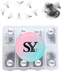 600 Fans 20D Premade Volume Eyelash Extensions 8-15mm Mixed Length Pre-made Fans Thin Volume Lash Extensions D Curl Handmade Loose Volume Lashes (20D-0.05-D-8-15mm）