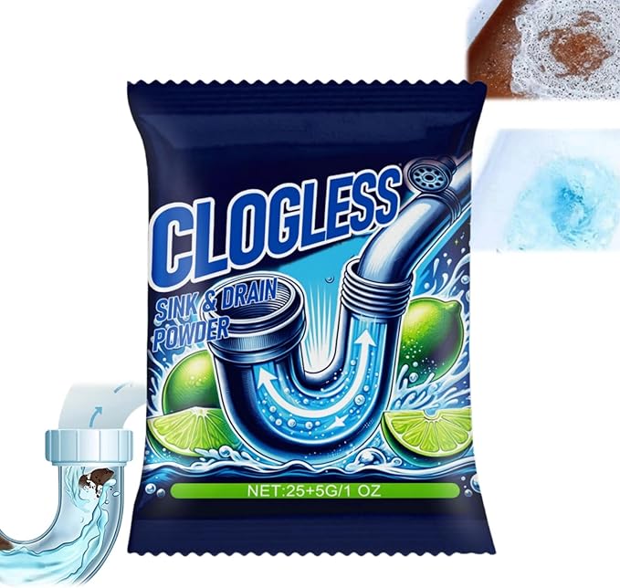 Powerful Drain Sink Toilet Unblocker, Drain Cleaner, Sink and D/rain Cleaner, Bathroom and Kitchen S/ink Unblocker, Pipe Dredge Deodorant, S/ink Freshener, D/rain C/leaners for Bathroom Pipes