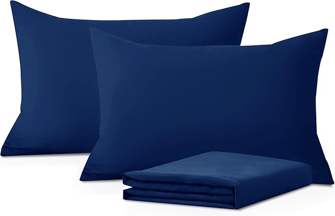 Moonlight Bedding Pillow Cases 2 Pack – Navy Pillowcases Envelope Closure Super Soft Brushed Microfiber Standard House Wife Pillow Covers, (50 X 75 CM)