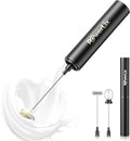 POWERLIX Pro 3-in-1 Handheld Milk Frother Electric - USB-C Rechargeable, 10,000 RPM Quick Whisk, Detachable Heads for Latte/Cappuccino/Egg Whites, Auto-Stop Safety, Portable Barista Tool