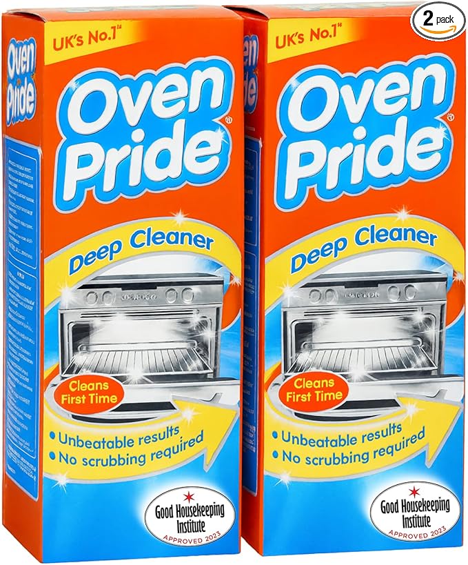 2 x Oven Pride | Oven Cleaner - 500ml Complete Oven Cleaning Kit with Safety Gloves & Cleaning Bag - Cleans First Time - Oven Cleaner Heavy Duty - Degreases Oven Without Scrubbing (Pack of 2)