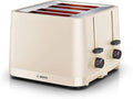 Bosch MyMoment Infuse TAT3M147GB- Stylish 4-Slice Toaster with 7 browning levels, Reheat/Defrost, Auto Shut-Off, High Lift and Crumb Tray, in Matte Cream