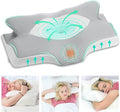 Elviros Cervical Memory Foam Pillow for Neck Pain Orthopedic Neck Pillow for Shoulder Pain Ergonomic Head Neck Support Pillow for Side/Back/Stomach Sleepers with Removable Cover (Silver Grey)