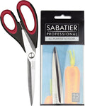 Sabatier Professional All Purpose Scissors – Heavy Duty 25cm Stainless Steel Utility Shears with Soft Grip Handles. Perfect for Fabric, Paper, Herbs, Vegetables & Household Tasks. Dishwasher Safe