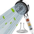 Filter Shower Head and Hose 1.5 M, High Pressure Shower Head with 5 Spray Modes, Universal Hard Water Filter Showerhead for Residual Chlorine Removal