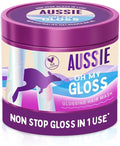 Aussie Oh My Gloss Glossing Hair Mask 500ml, Moisturises and Deeply Nourishes Dry and Dull Hair, Restores Your Natural Gloss, Infused with Australian Macadamia Nut Oil, Vegan and Cruelty-Free