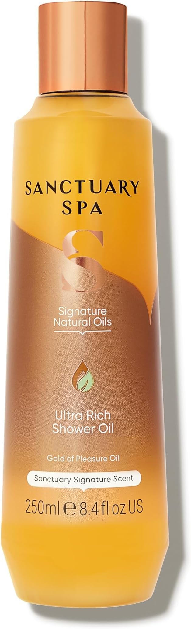 Sanctuary Spa Ultra Rich Shower Oil for Dry Skin, No Mineral Oil, Cruelty Free and Vegan, Orange, 250 ml