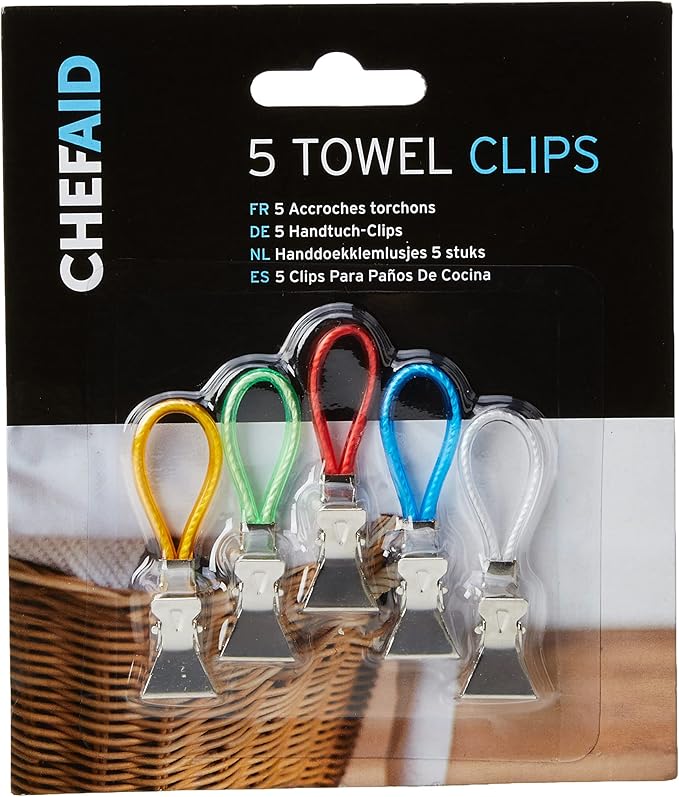 Chef Aid Tea Towel Clips Multi