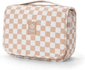 Narwey Travel Hanging Toiletry Wash Bag Toiletry Bags for Women Toiletries Bag Washbag Makeup Cosmetic Organizer for Men Girls (Light Checkerboard)