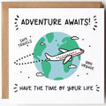 Adventure Awaits Good Luck Card – Bon Voyage, Safe Travels, Farewell Card for Friends, New Job, Moving Away, Gap Year, Good Luck on Your New Adventure